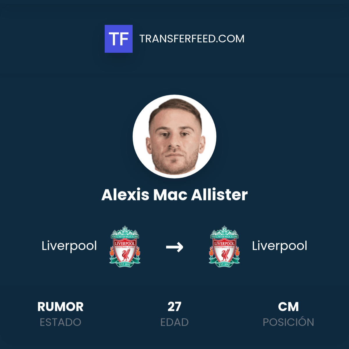 Allister Roper Alexis Mac Allister: Renovación de contrato con Liverpool - TransferFeed