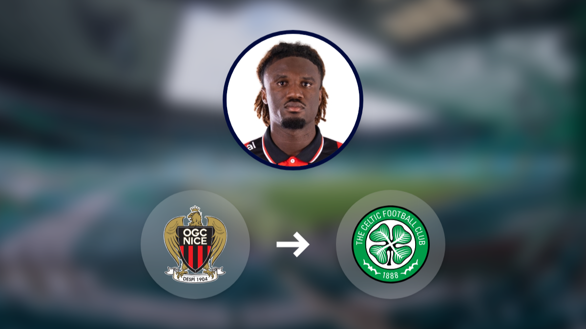 Celtic monitoring Nice striker Terem Moffi hero image