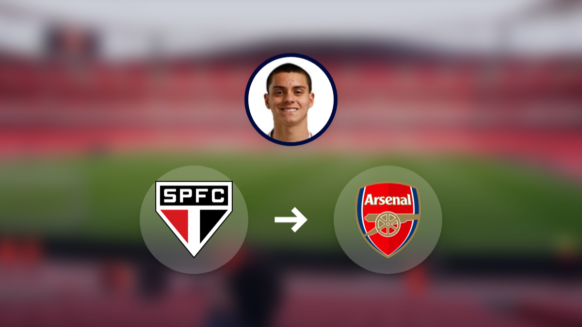 El Arsenal se interesa por el centrocampista del São Paulo, Lucca Marques hero image