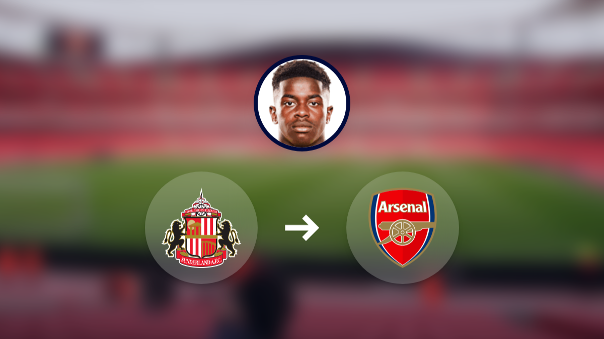 El Arsenal se interesa por Noah Sadiki del Sunderland hero image