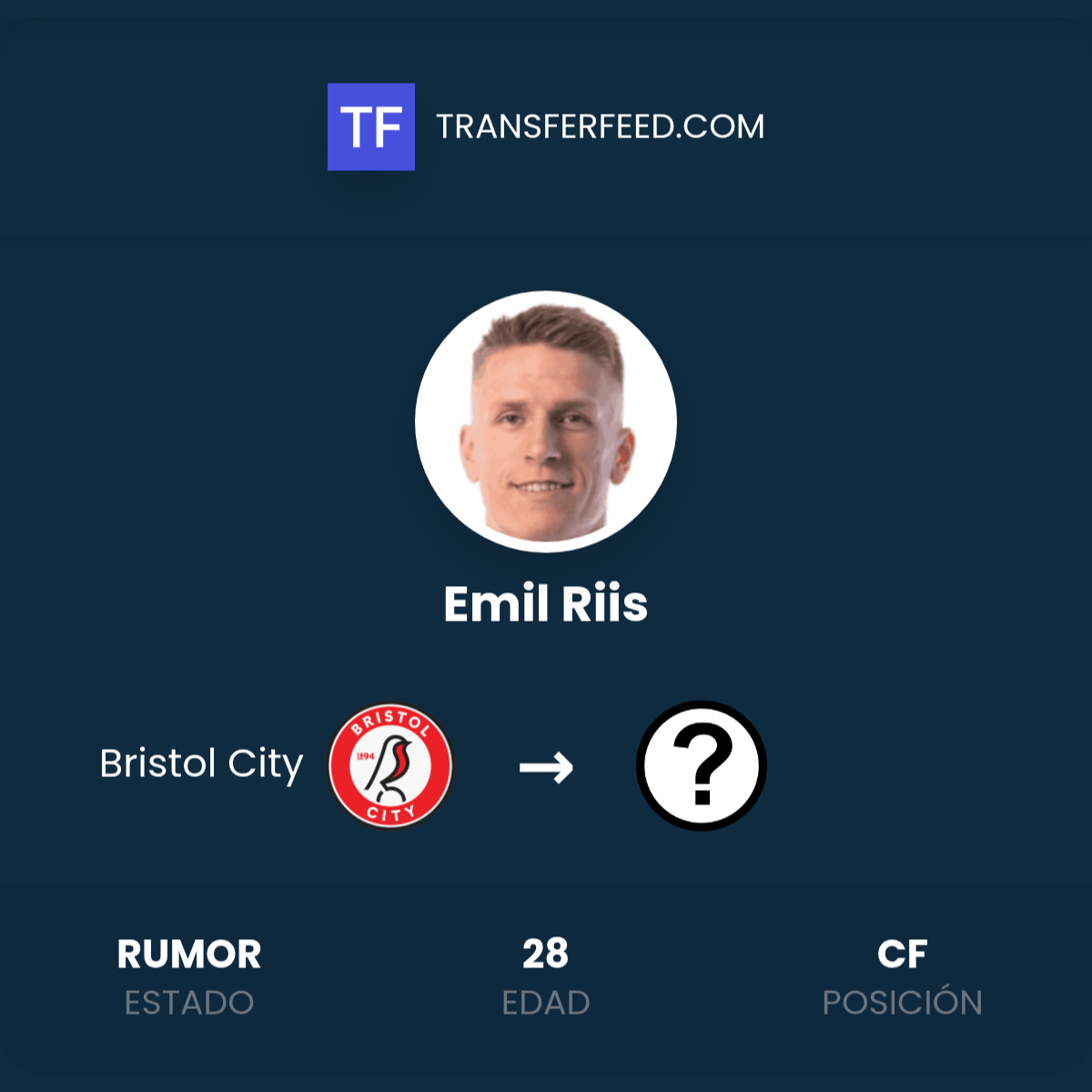 Emil Riis ¿Emil Riis deja Bristol City? - TransferFeed