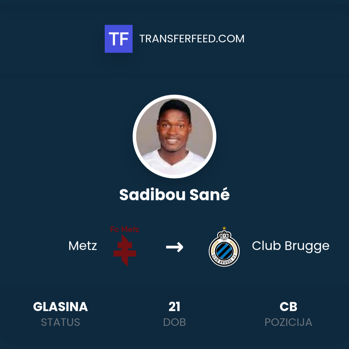 What is the Status of Sadibou Sané's Transfer?