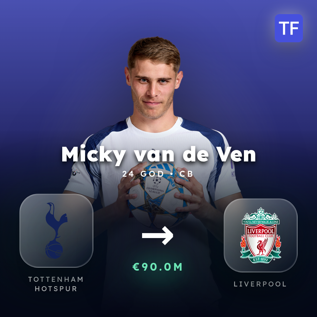 Micky van de Ven transfer card