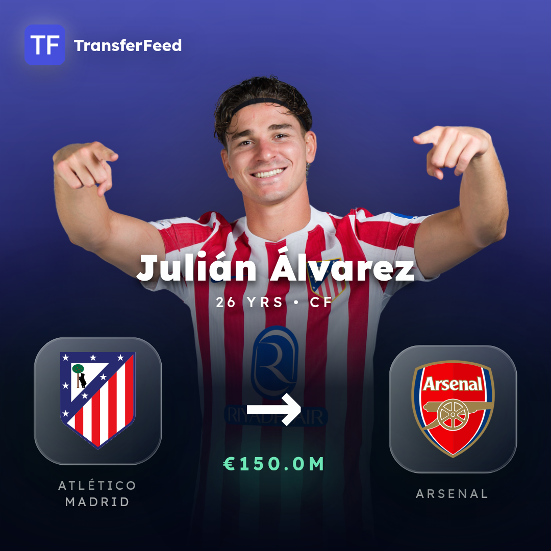 Julián Álvarez transfer card