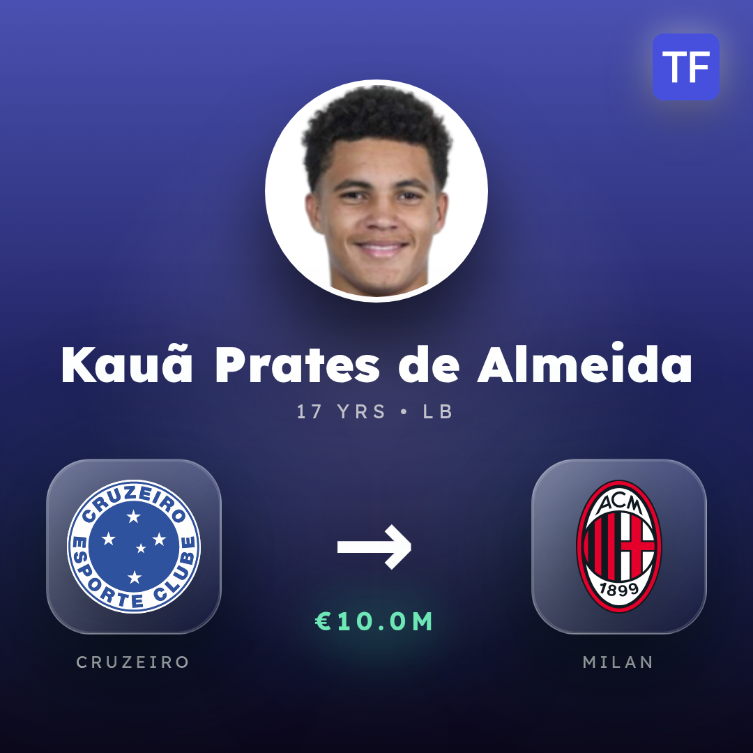 Kauã Prates de Almeida transfer card