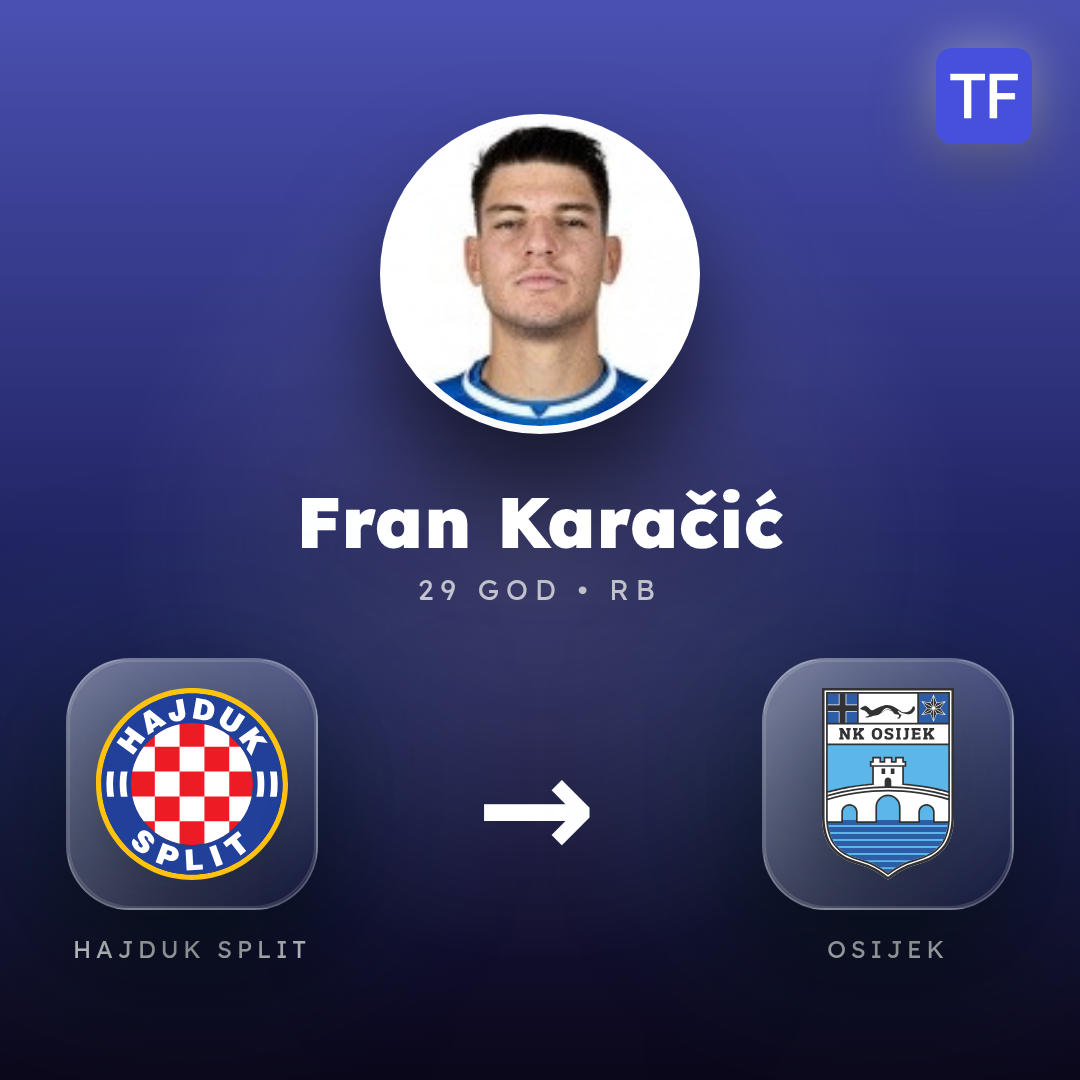 Fran Karačić transfer card