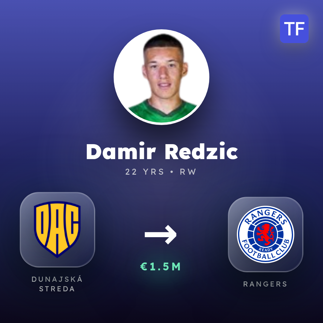 Damir Redzic transfer card