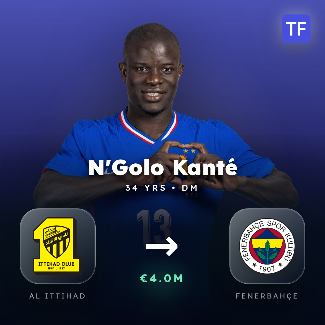 N'Golo Kanté transfer card