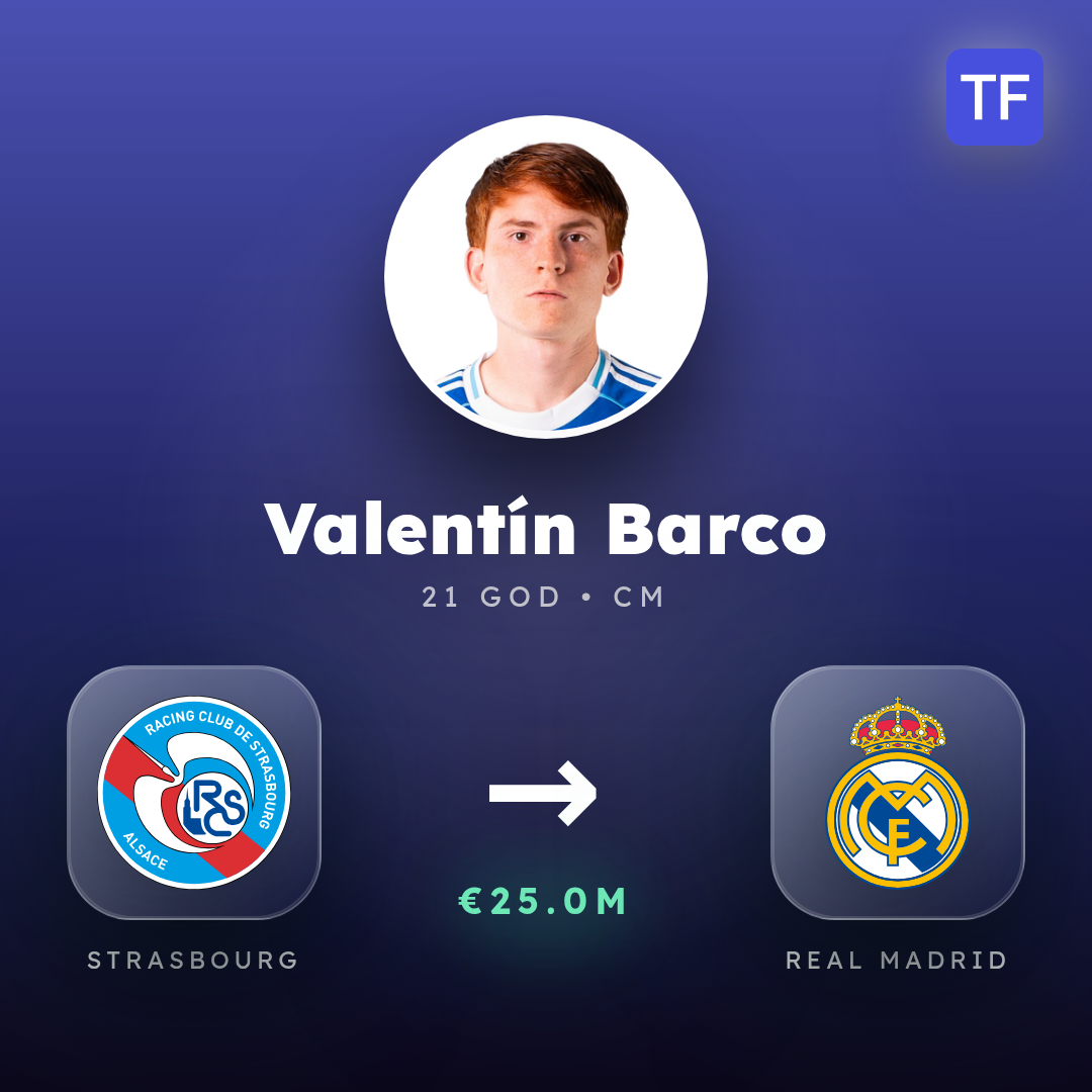 Valentín Barco transfer card