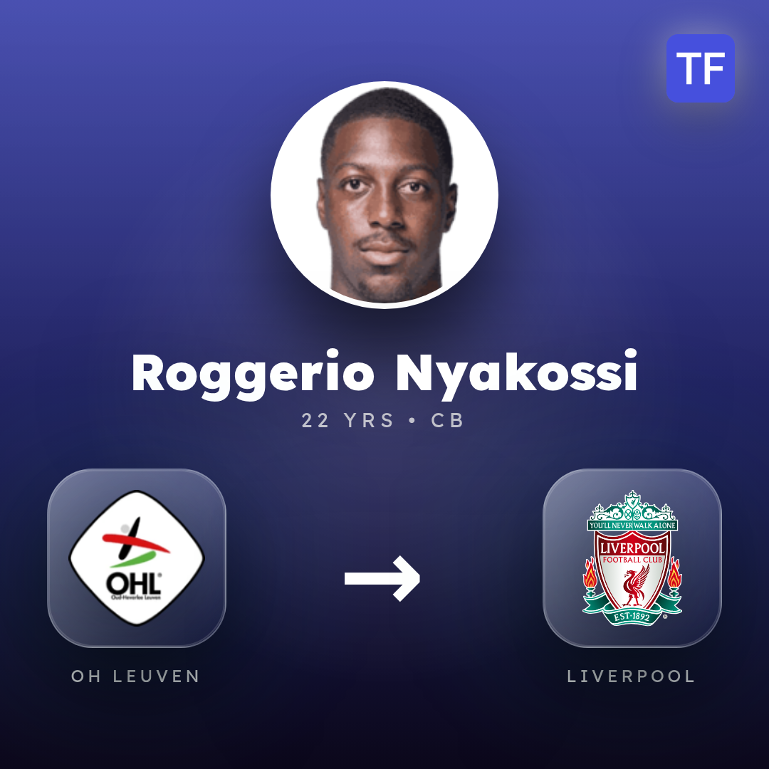 Roggerio Nyakossi transfer card