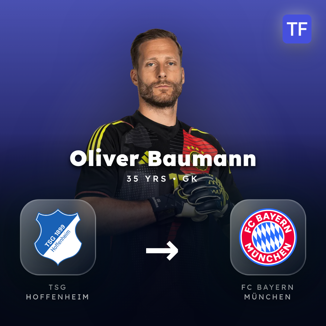 Oliver Baumann transfer card