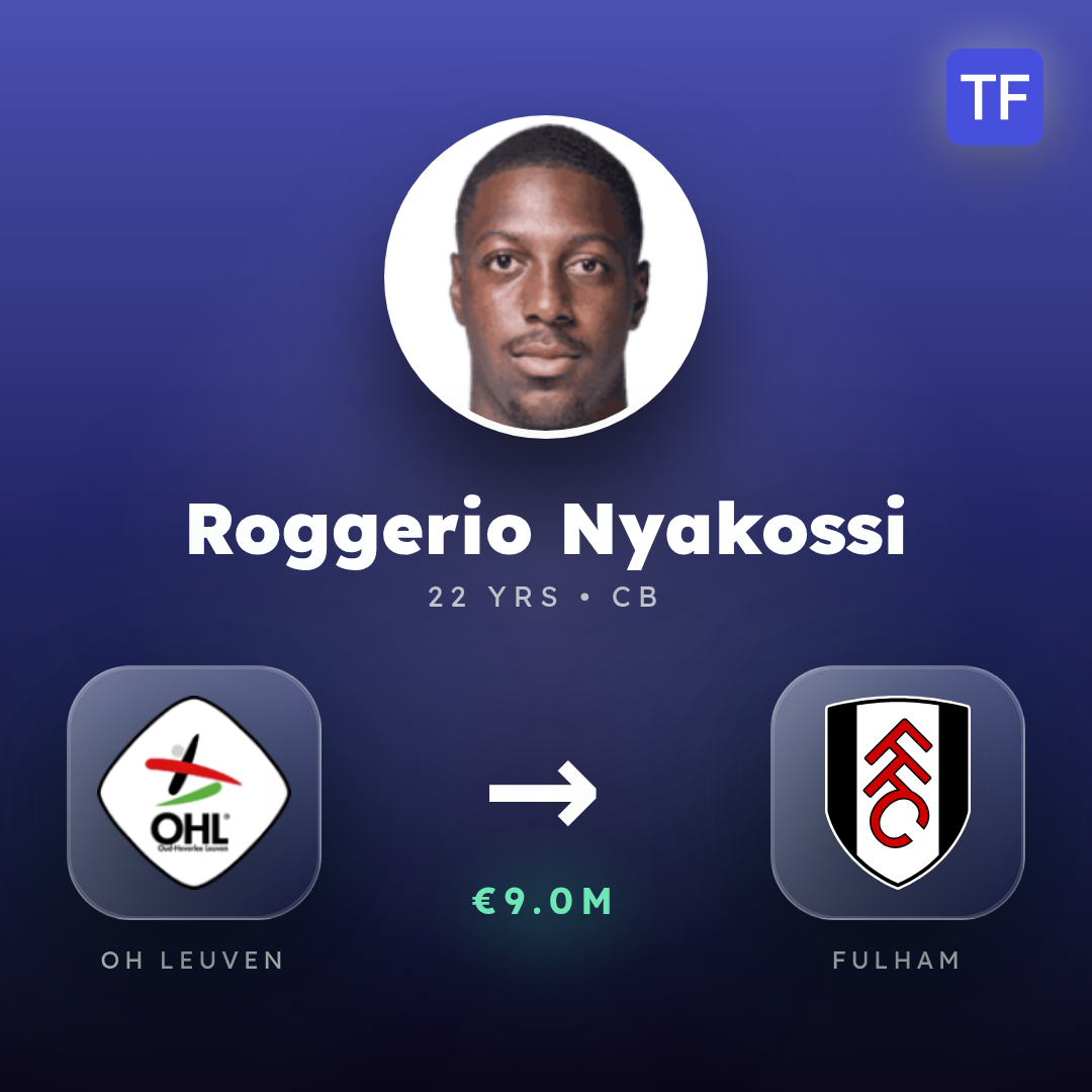 Roggerio Nyakossi transfer card