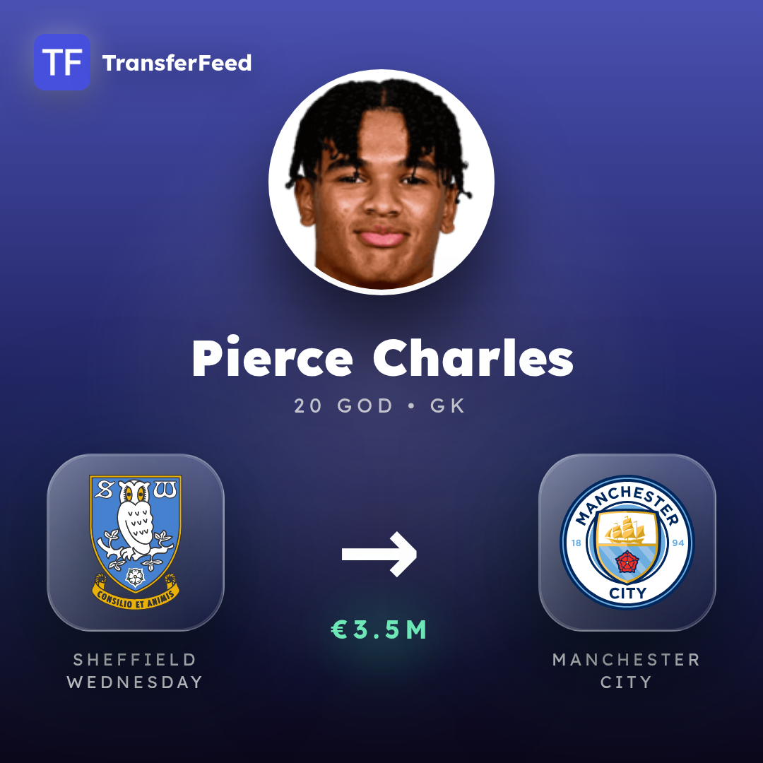 Pierce Charles transfer card