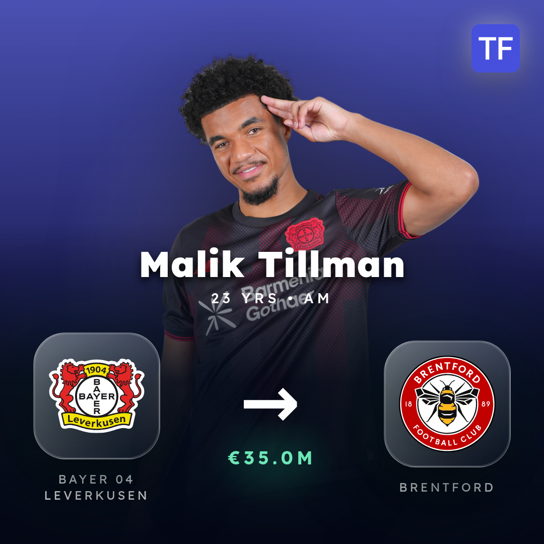 Malik Tillman transfer card
