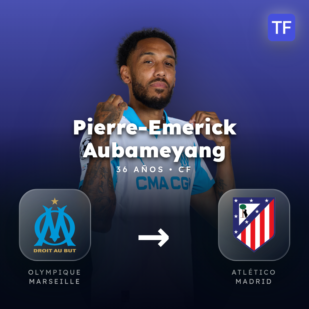 Pierre-Emerick Aubameyang transfer card