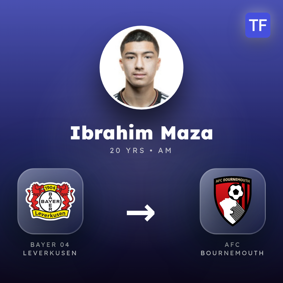 Ibrahim Maza transfer card