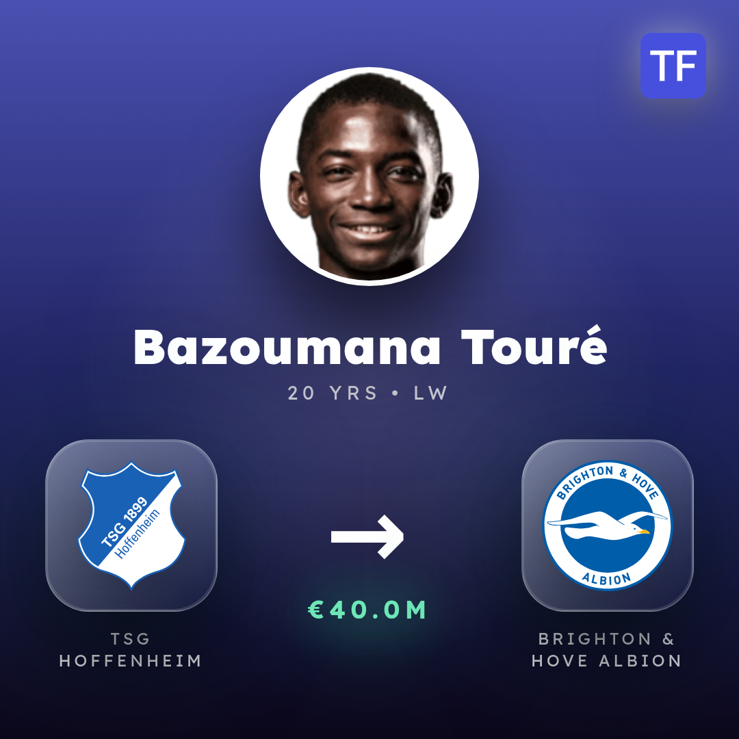 Bazoumana Touré transfer card