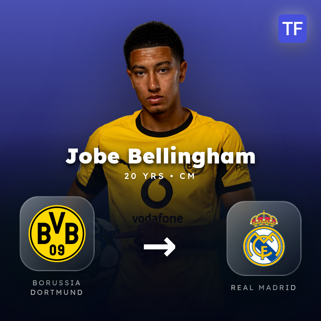 Jobe Bellingham transfer card