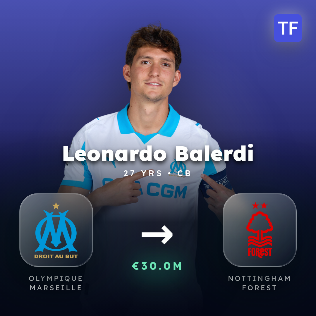 Leonardo Balerdi transfer card
