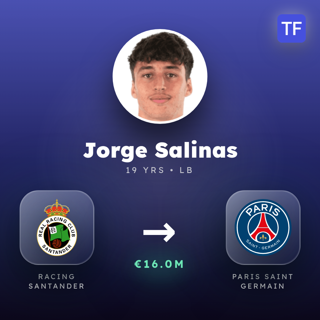 Jorge Salinas transfer card
