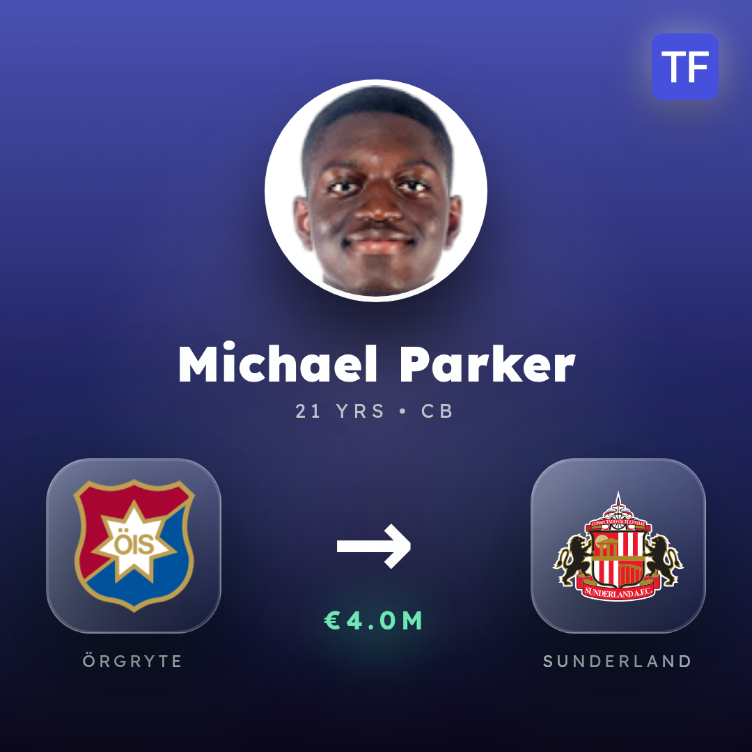 Michael Parker transfer card