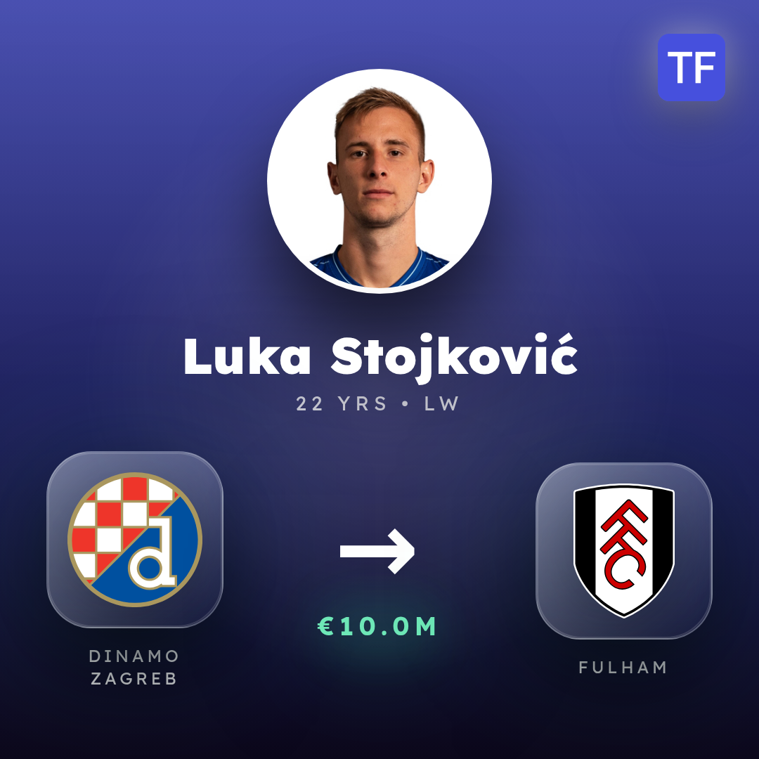 Luka Stojković transfer card