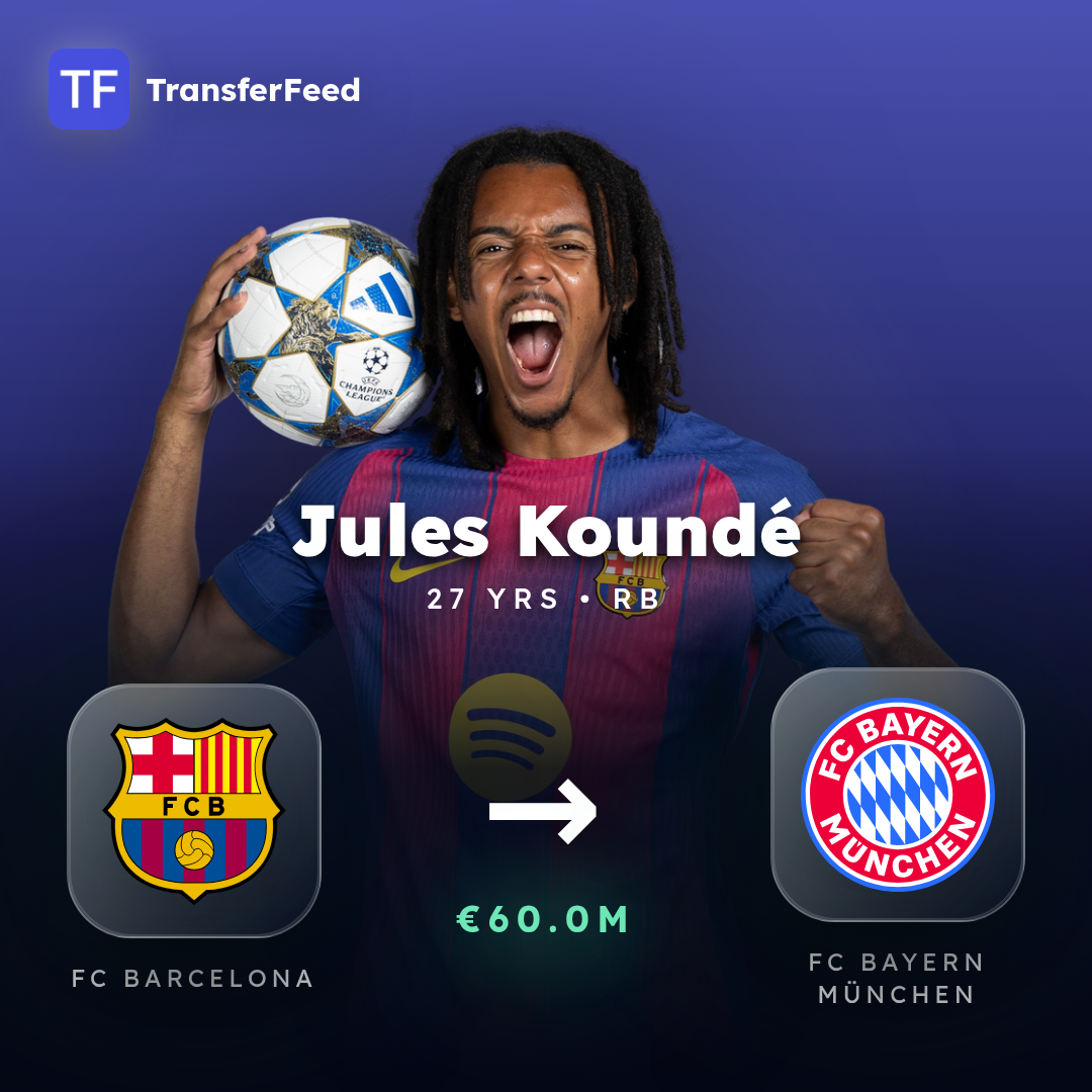 Jules Koundé transfer card
