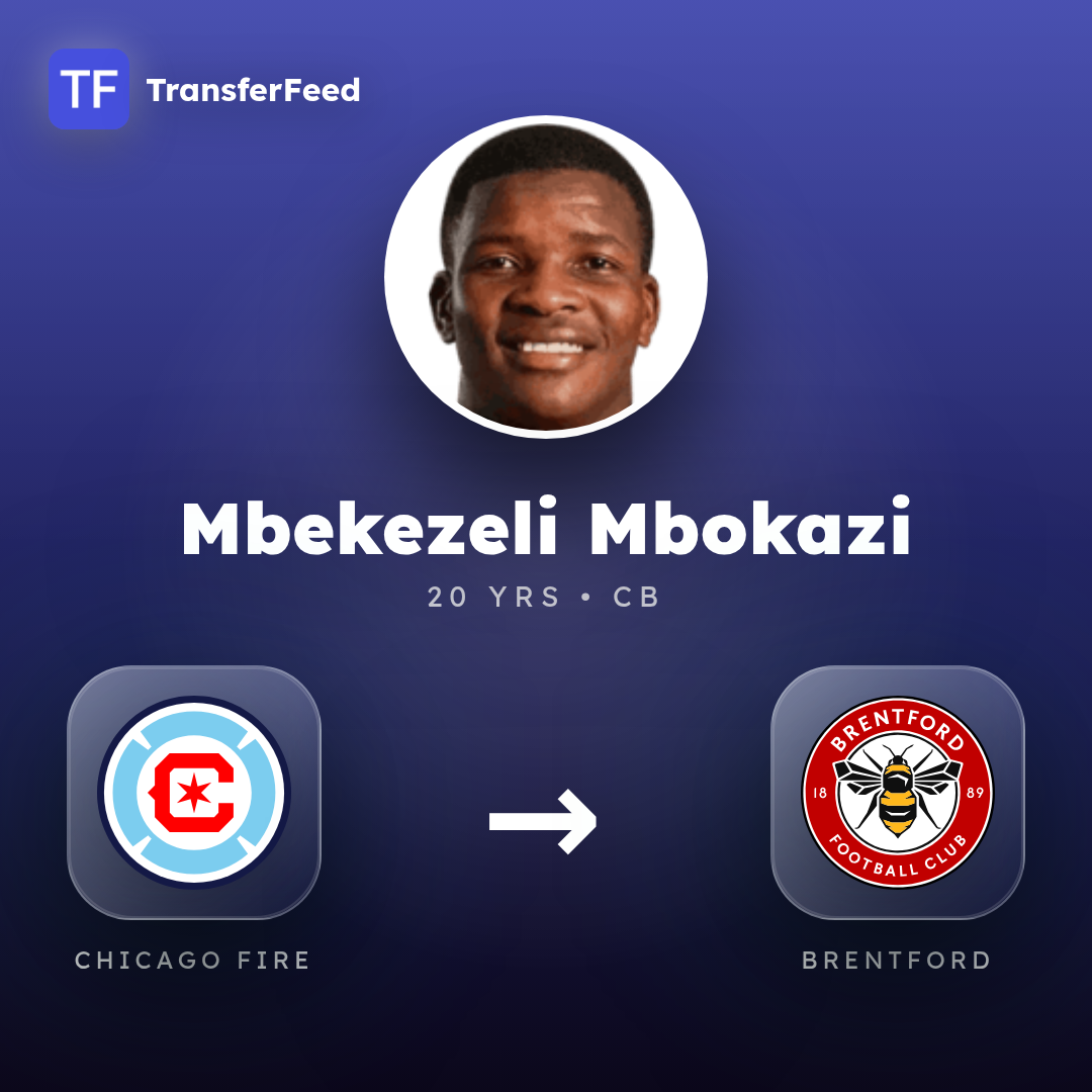 Mbekezeli Mbokazi transfer card