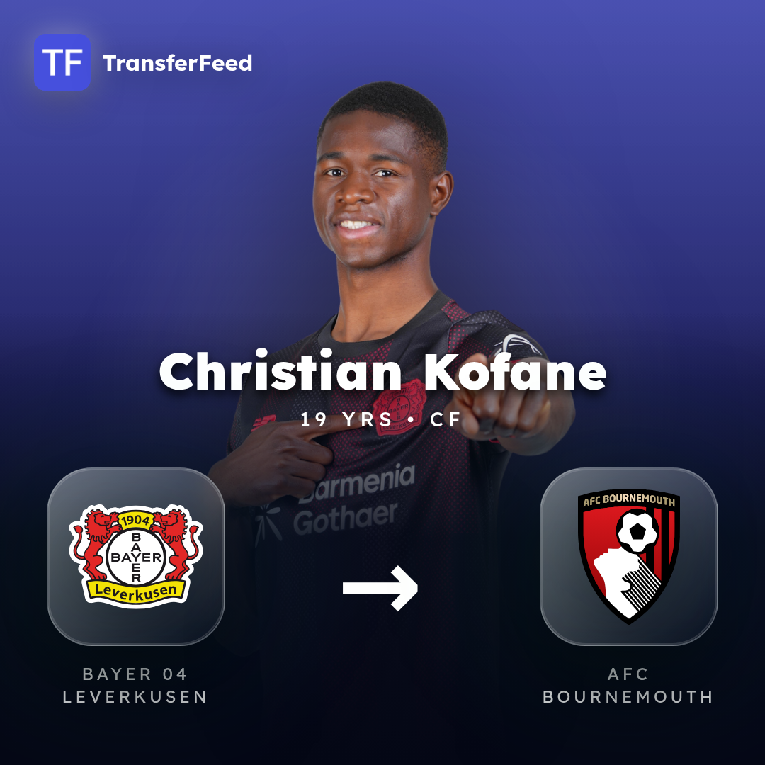Christian Kofane transfer card