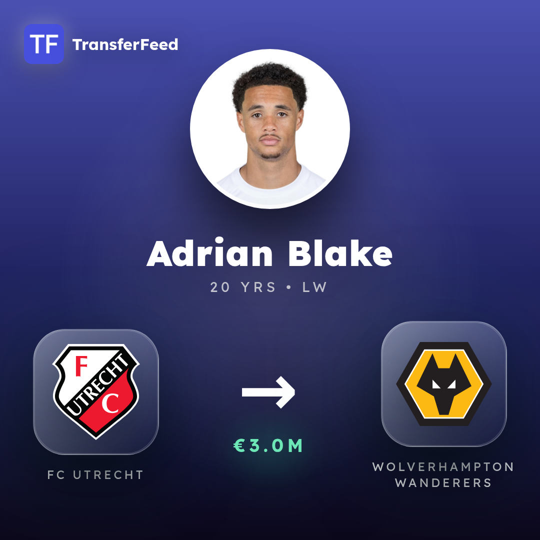 Adrian Blake transfer card