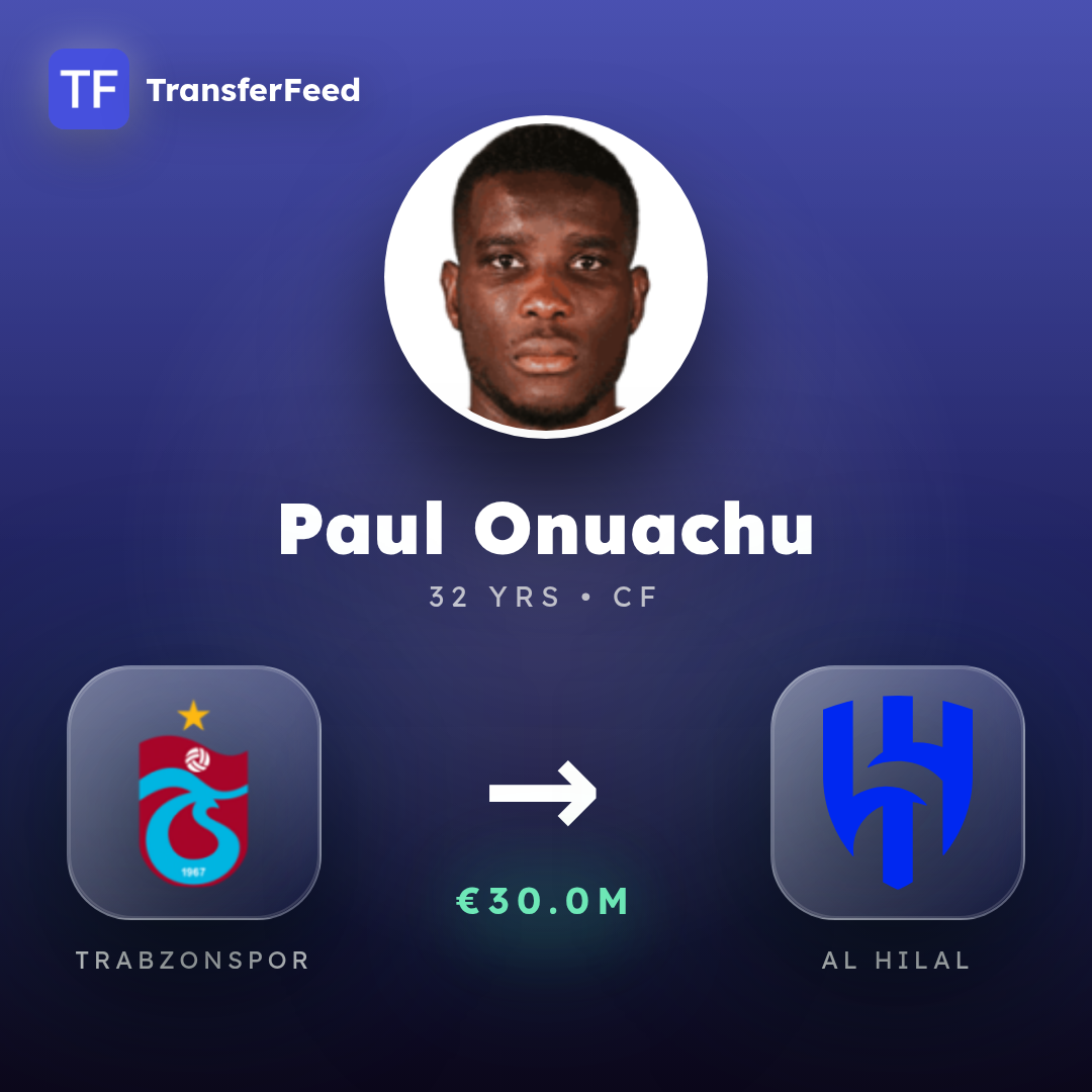 Paul Onuachu transfer card