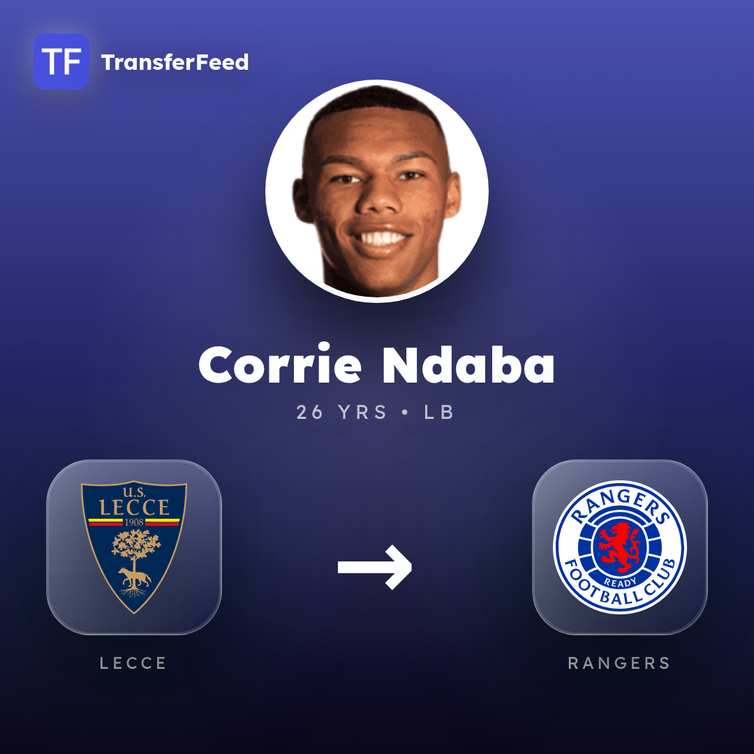 Corrie Ndaba transfer card