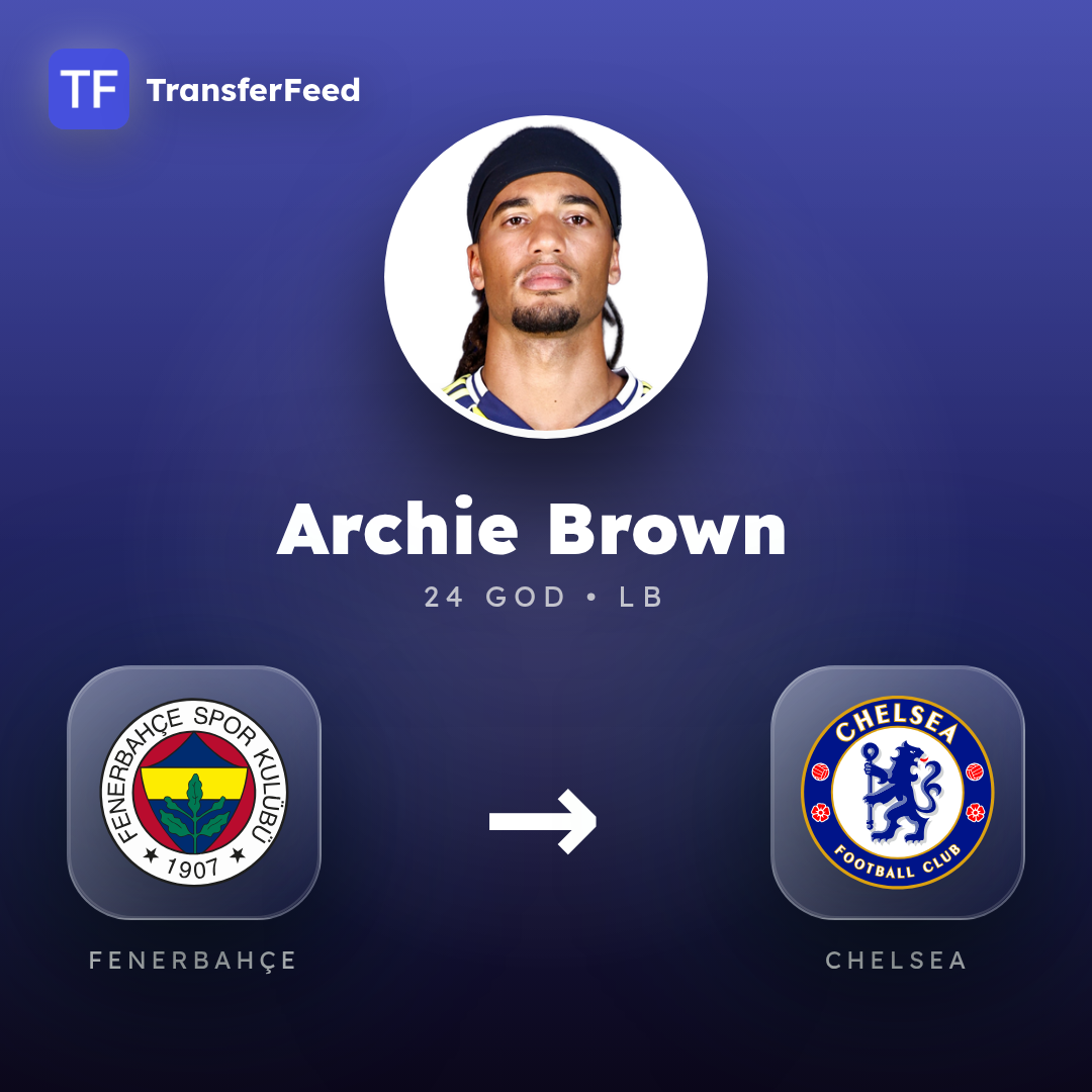 Archie Brown transfer card