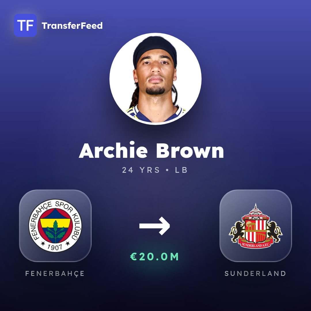 Archie Brown transfer card