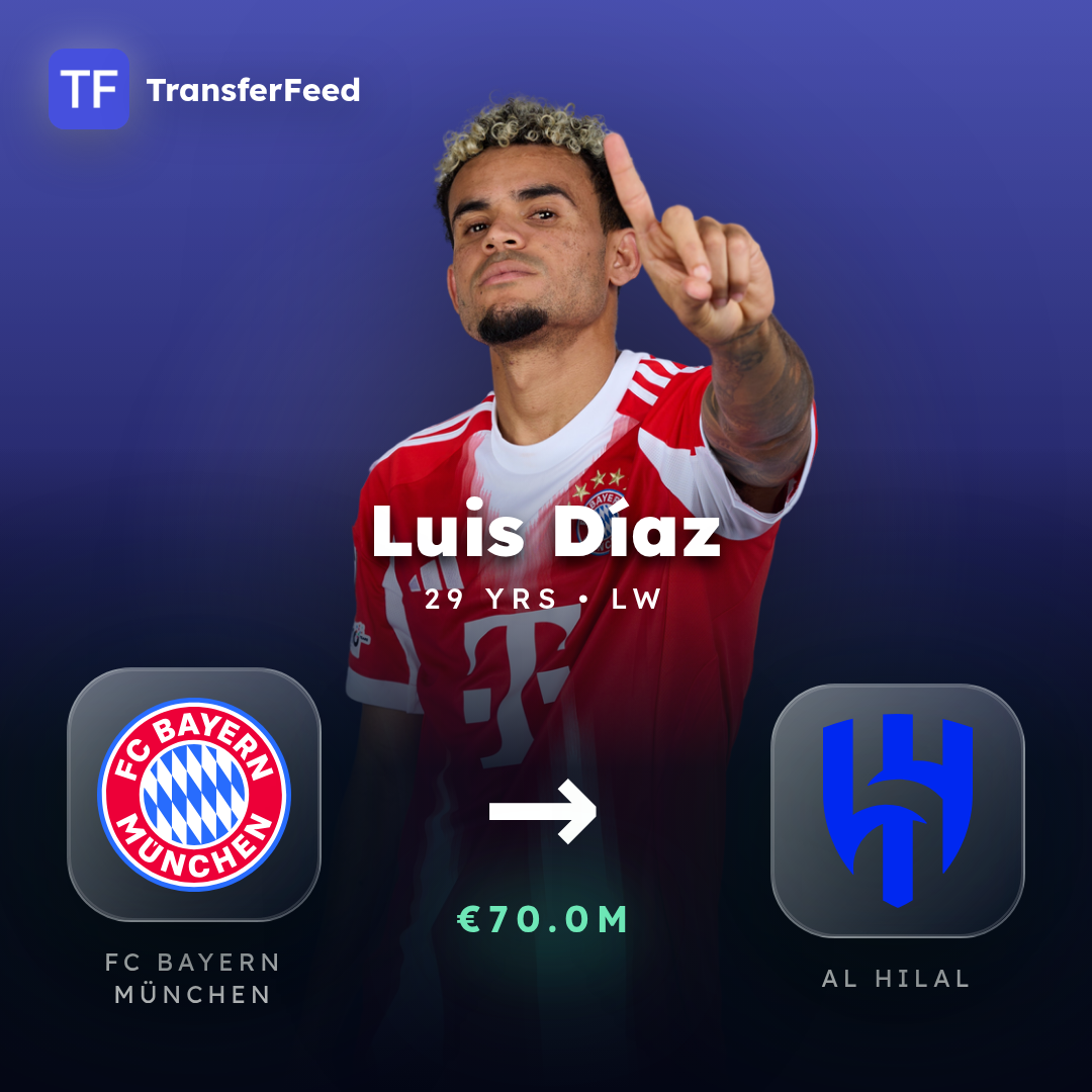 Luis Díaz transfer card