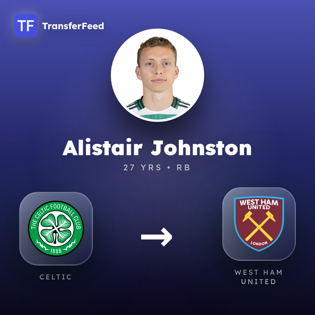 Alistair Johnston transfer card