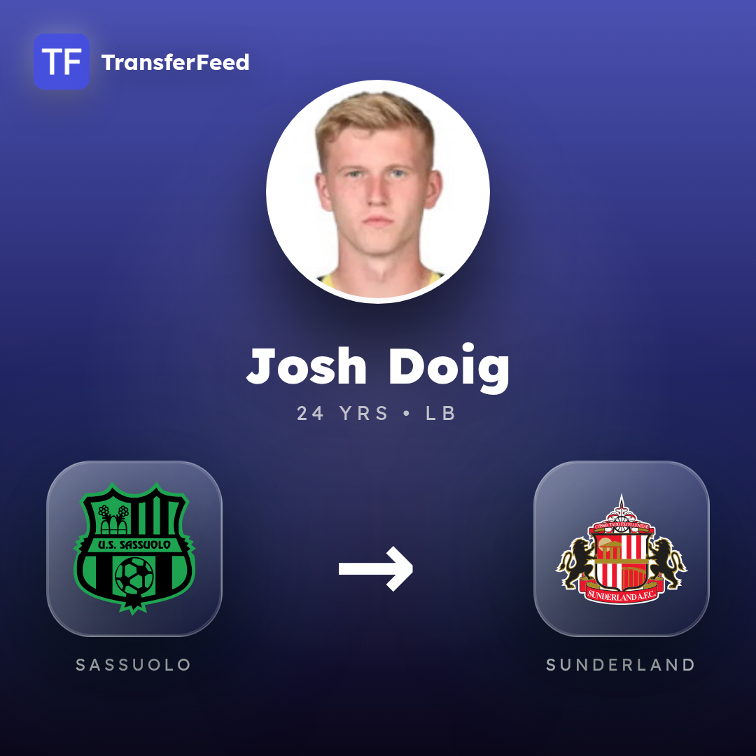 Josh Doig transfer card