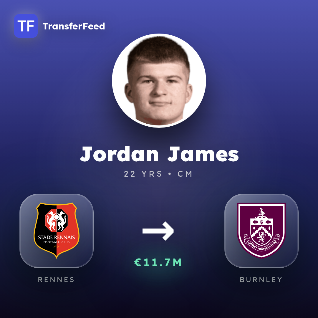 Jordan James transfer card