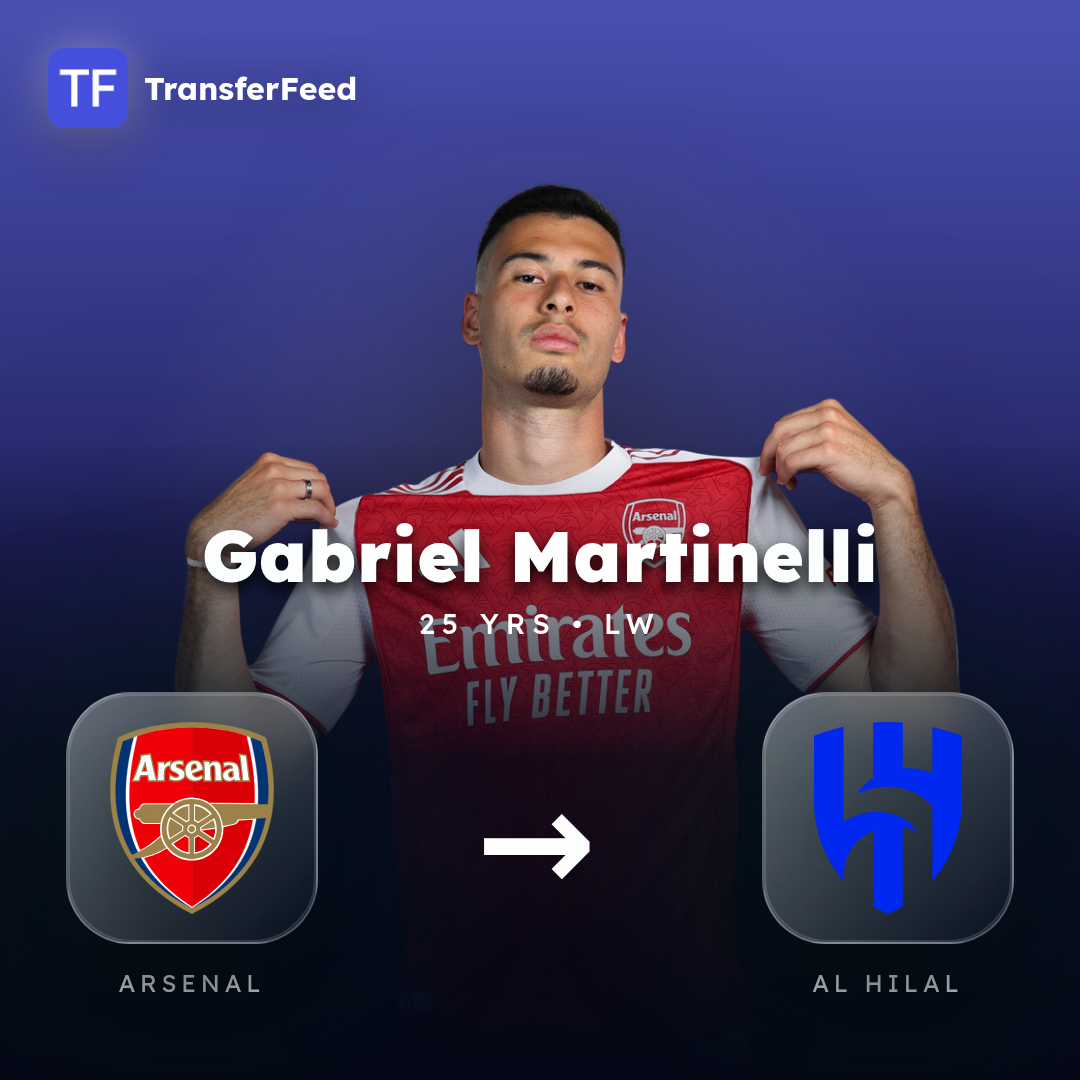 Gabriel Martinelli transfer card
