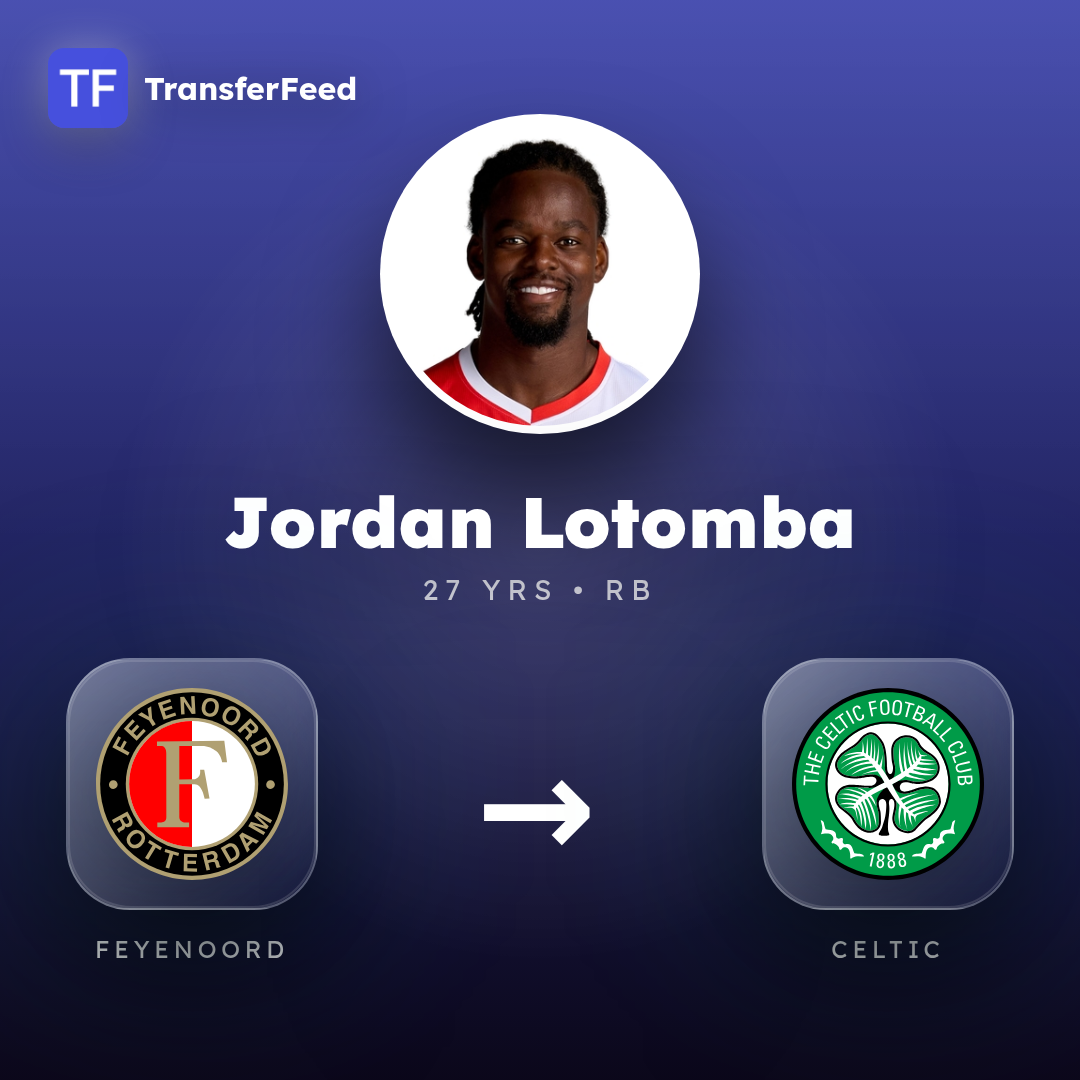 Jordan Lotomba transfer card