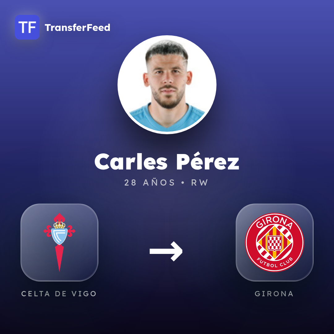 Carles Pérez transfer card