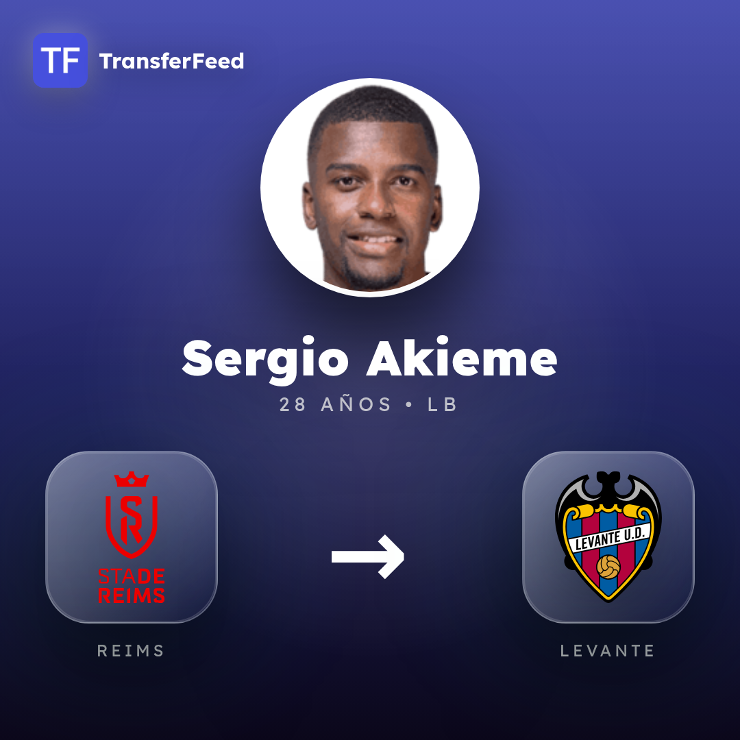 Sergio Akieme transfer card