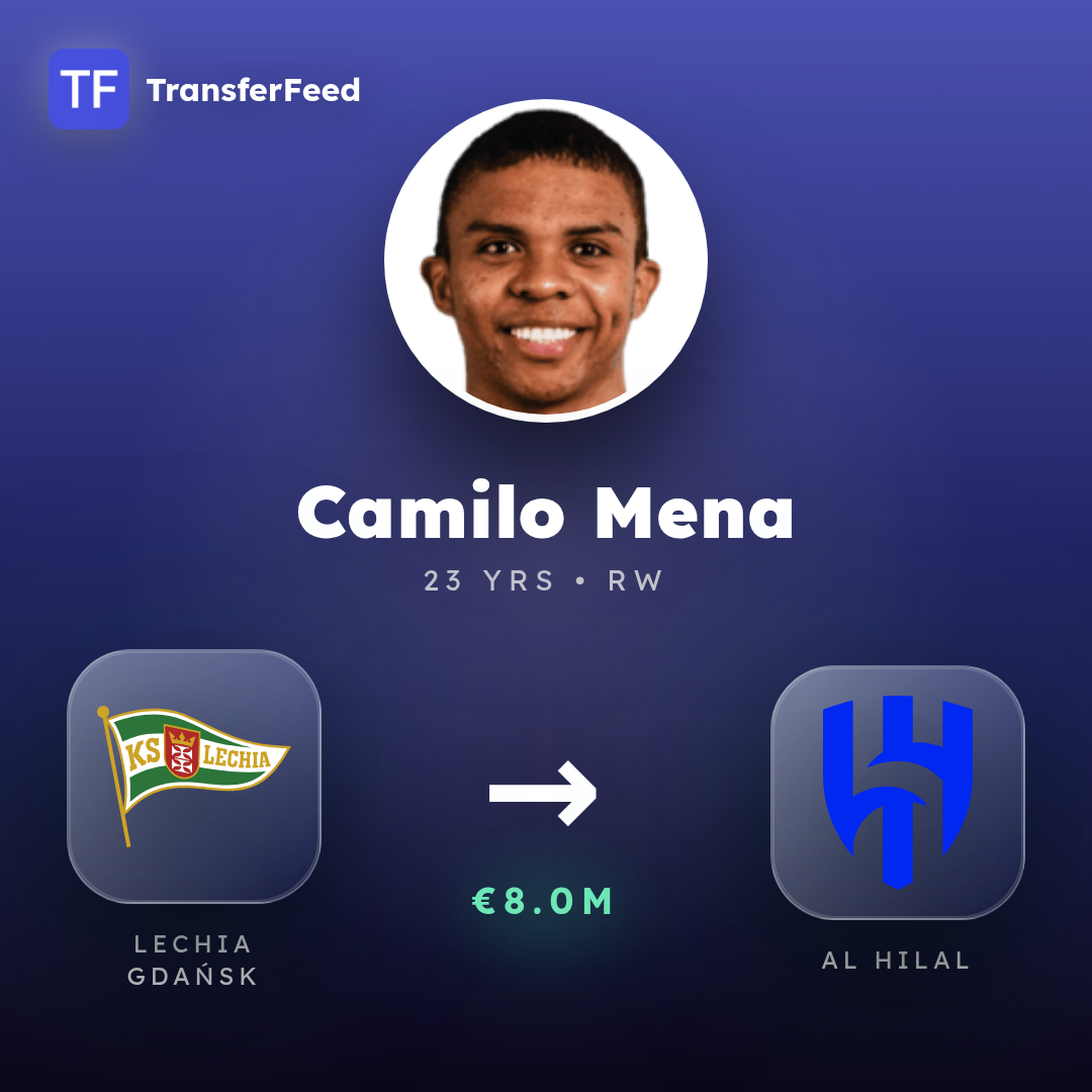 Camilo Mena transfer card