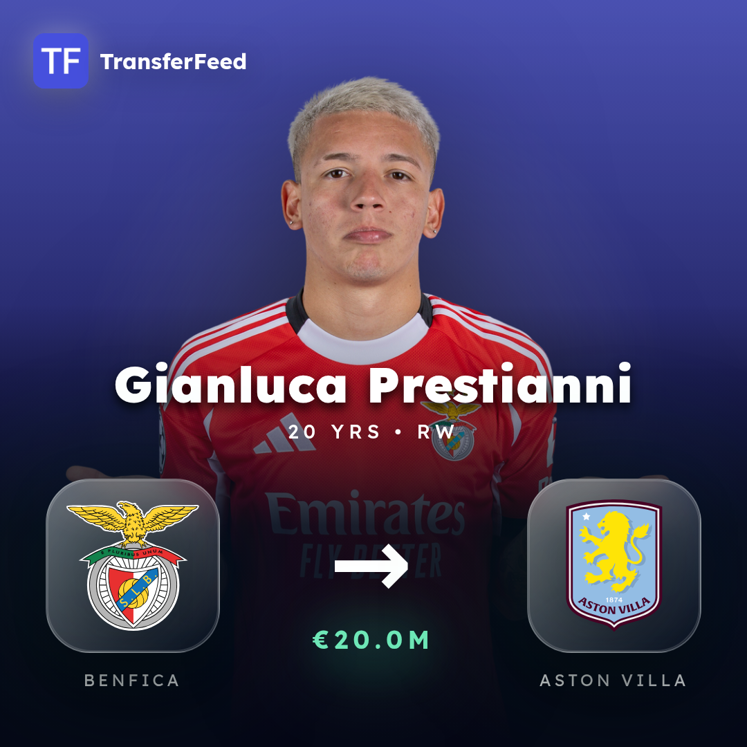 Gianluca Prestianni transfer card