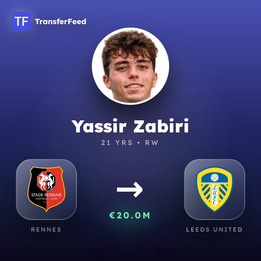 Yassir Zabiri transfer card