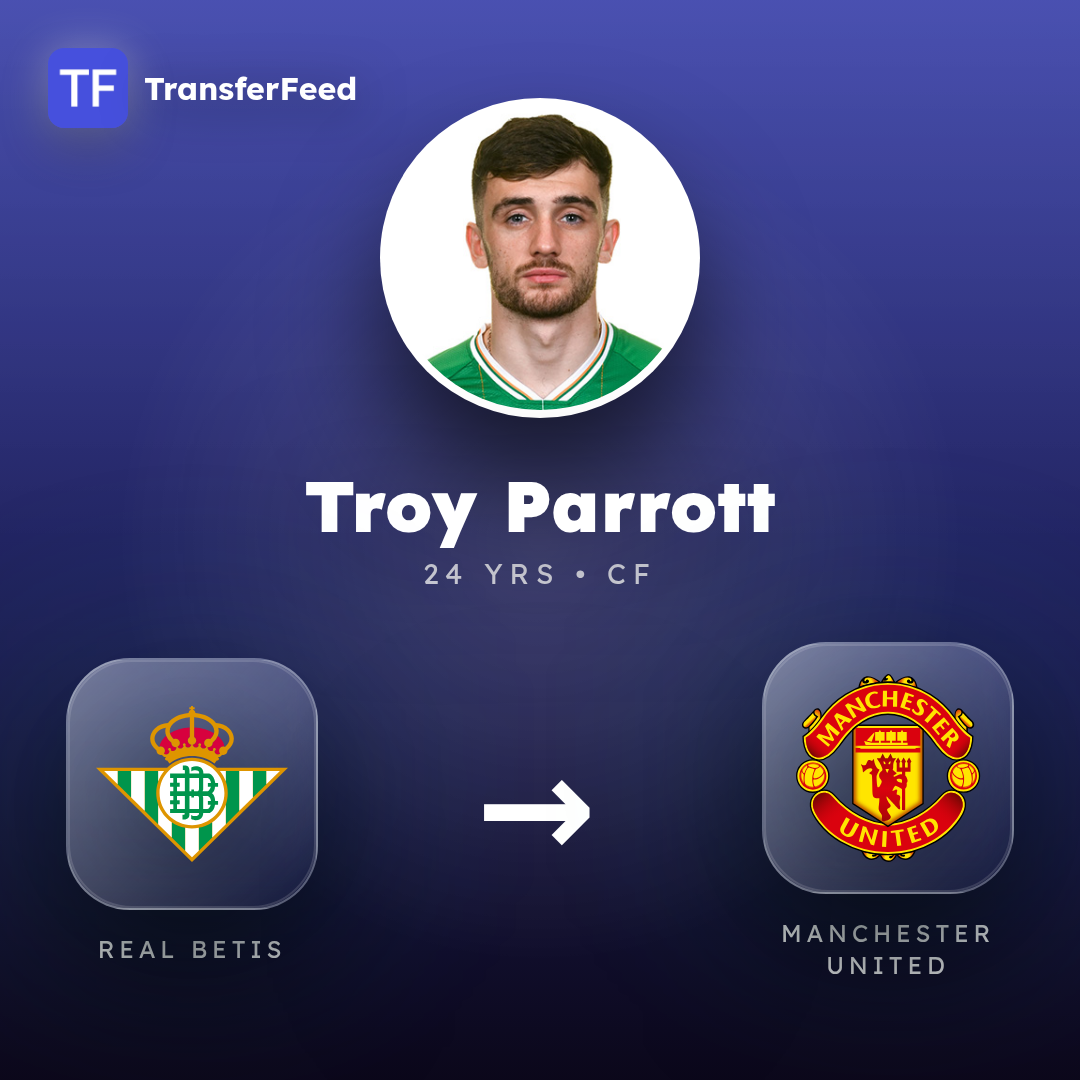 Troy Parrott transfer card