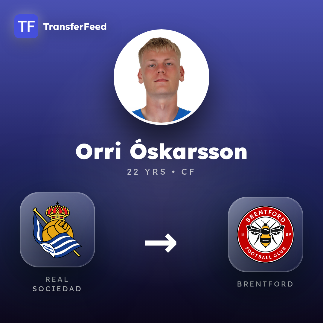 Orri Óskarsson transfer card