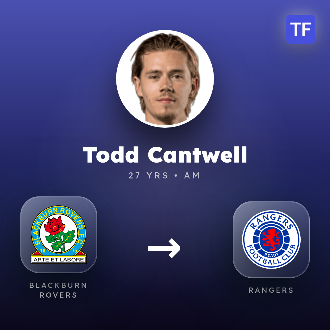 Todd Cantwell transfer card
